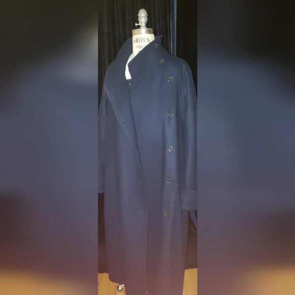 NWT Banana Republic Navy blue wool blend coat. XL - Picture 6 of 10